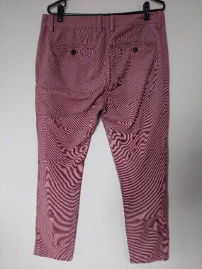 Ted Baker Volvek classic fit trousers Men's 35X32 two-toned red and white